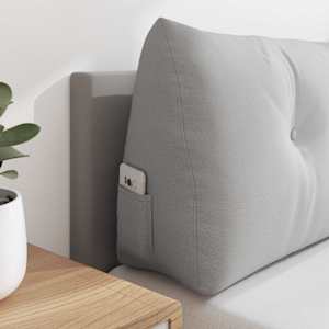 Polštář na záda Oblačno šedá 100 x 24 x 50 cm textil - obrázek 5