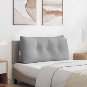 Polštář na záda Oblačno šedá 100 x 24 x 50 cm textil - obrázek 1