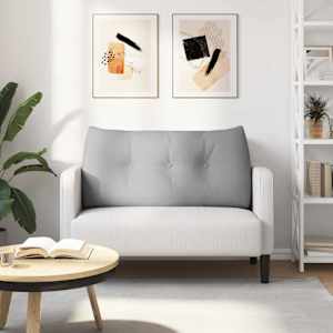 Polštář na záda Oblačno šedá 100 x 24 x 50 cm textil - obrázek 4