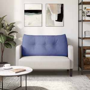 Polštář na záda Modrá džínovina 100 x 24 x 50 cm textil - obrázek 4