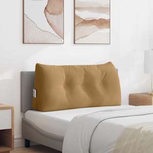 Polštář na záda Hnědá 100 x 24 x 50 cm samet - obrázek 1