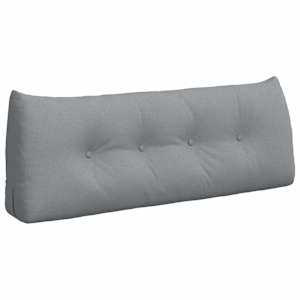 Polštář na záda Světle šedá 120 x 24 x 50 cm textil - obrázek 2