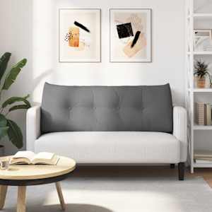 Polštář na záda Tmavě šedá 120 x 24 x 50 cm textil - obrázek 4