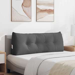 Poglavni vzglavnik Temno siva 120 x 24 x 50 cm blago
