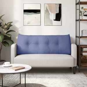 Polštář na záda Modrá džínovina 120 x 24 x 50 cm textil - obrázek 4