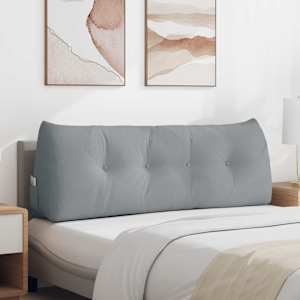 Polštář na záda Světle šedá 140 x 24 x 50 cm textil - obrázek 1