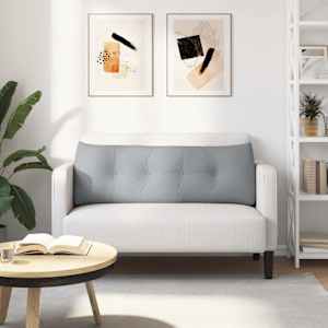 Polštář na záda Světle šedá 140 x 24 x 50 cm textil - obrázek 4
