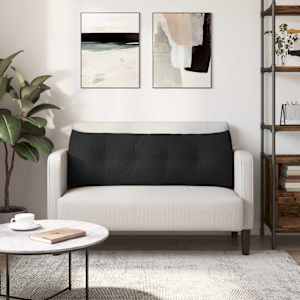Polštář na záda Černá 140 x 24 x 50 cm textil - obrázek 4
