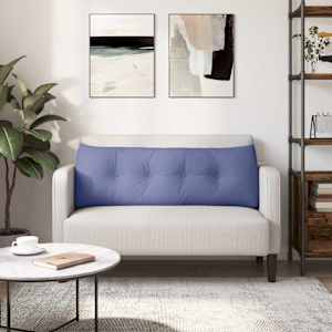 Polštář na záda Modrá džínovina 140 x 24 x 50 cm textil - obrázek 4