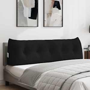 Polštář na záda Černá 160 x 24 x 50 cm textil - obrázek 1