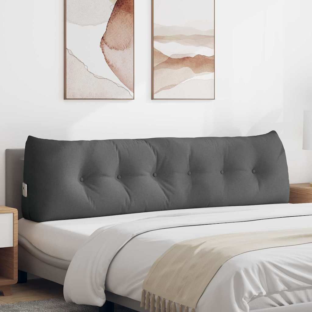 Casă & grădină - Perna pentru spate Gri închis 180 x 24 x 50 cm țesătură