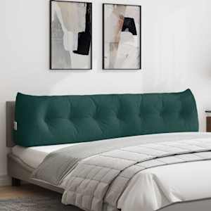 Polštář na záda Tmavě zelená 200 x 24 x 50 cm textil - obrázek 1