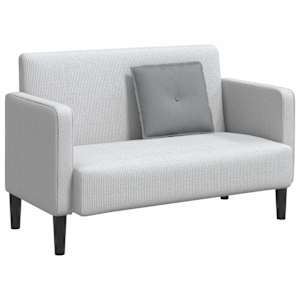 Polštář na záda Světle šedá 50 x 19 x 45 cm textil - obrázek 3