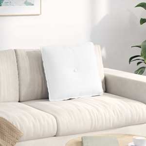 Polštář na záda Bílá 50 x 19 x 45 cm textil - obrázek 1
