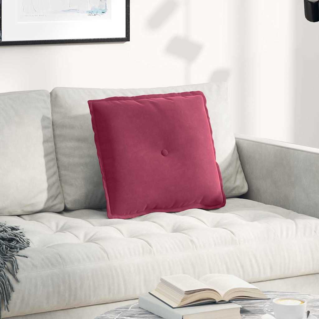 Casă & grădină - Perna pentru spate Roșu Vin 50 x 45 cm Țesătură din corduroy