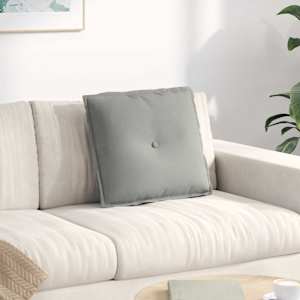 Poglavni vzglavnik Svetlo siva 50 x 45 cm Mikrofiber tkanina