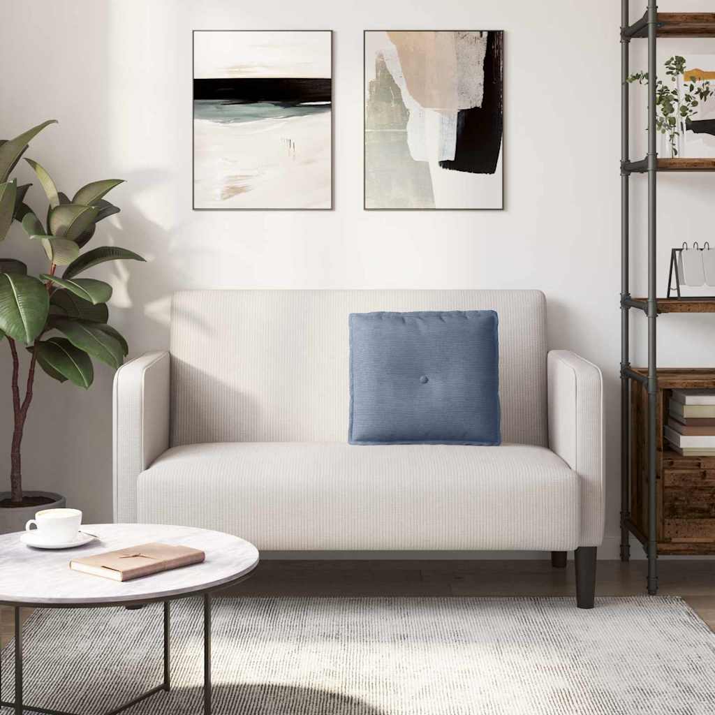 Rugkussen Blauw 50 x 45 cm Cordstof image 4