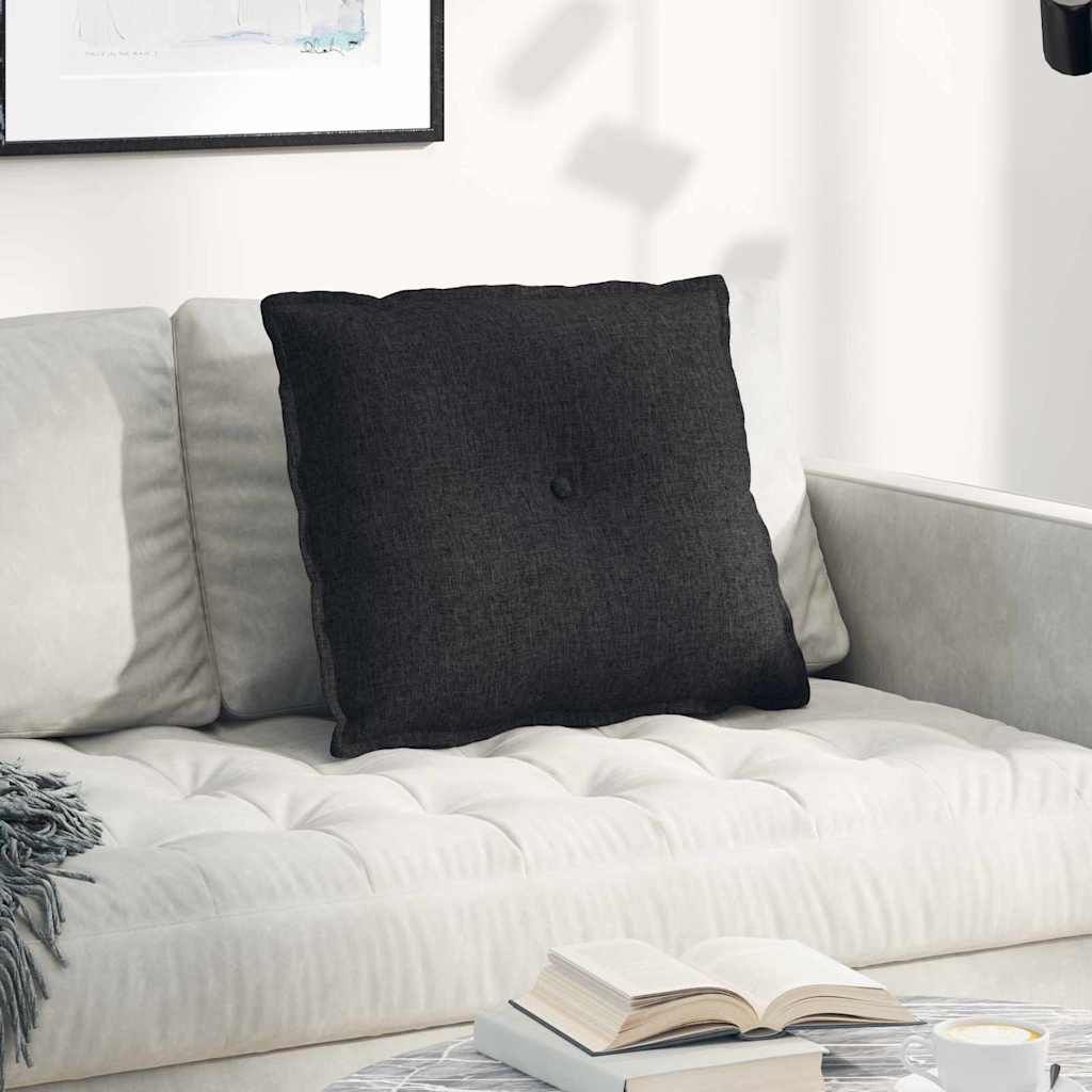 Casă & grădină - Perna pentru spate Negru 60 x 19 x 50 cm țesătură