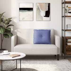 Polštář na záda Modrá džínovina 60 x 19 x 50 cm textil - obrázek 4