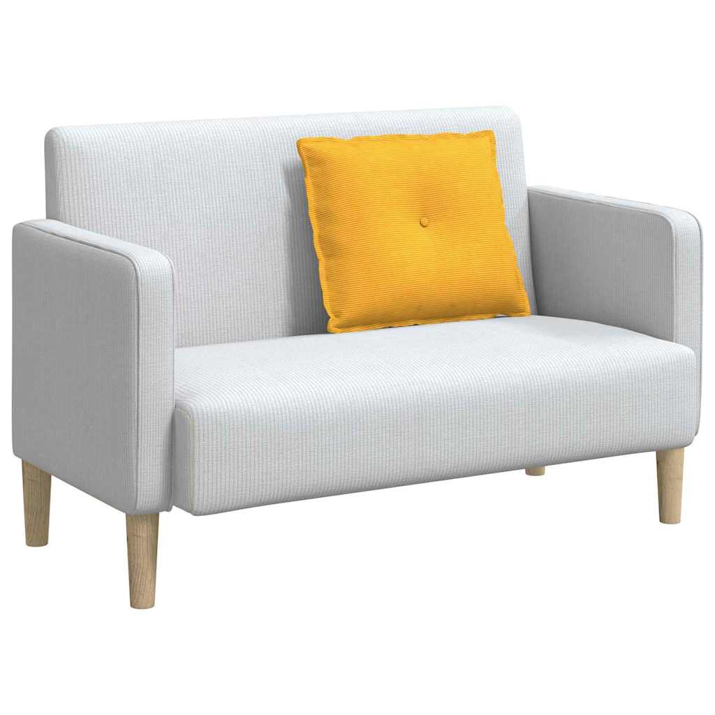 Rugkussen Lichtgeel 60 x 50 cm Cordstof image 3