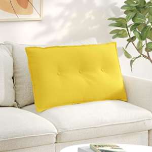 Polštář na záda Světlá žlutá 80 x 19 x 50 cm textil - obrázek 1