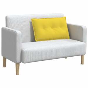 Polštář na záda Světlá žlutá 80 x 19 x 50 cm textil - obrázek 3