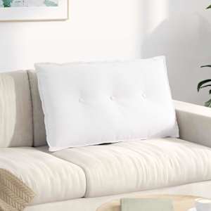 Polštář na záda Bílá 80 x 19 x 50 cm textil - obrázek 1