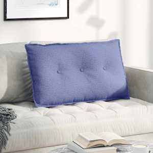 Polštář na záda Modrá džínovina 80 x 19 x 50 cm textil - obrázek 1