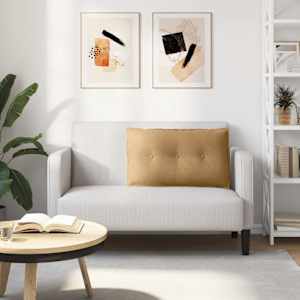 Polštář na záda Hnědá 80 x 50 cm Žebrovaná látka - obrázek 4