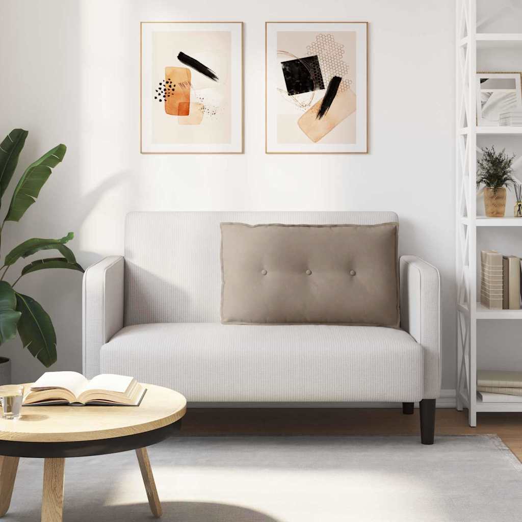 Rugkussen Taupe 80 x 50 cm Microvezel Stof image 4