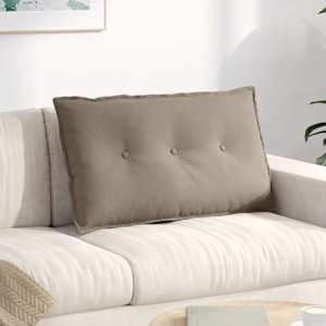 Polštář na záda Taupe 80 x 50 cm Mikrovlákno - obrázek 1