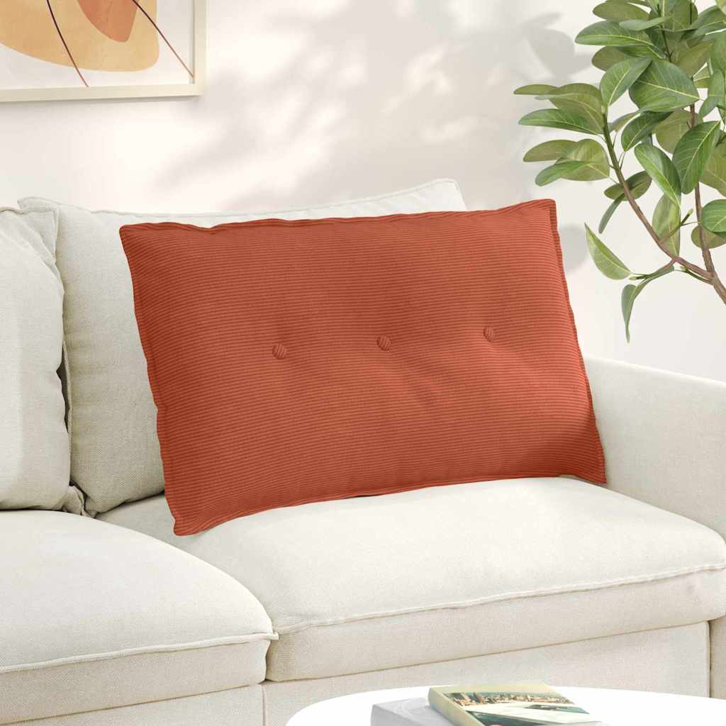 vidaXL Rückenkissen Rot-Orange 80 x 50 cm Cordstoff