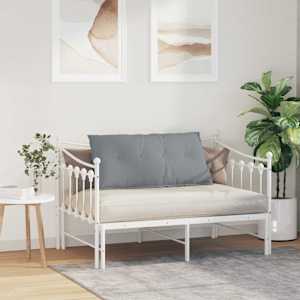 Polštář na záda Světle šedá 100 x 19 x 50 cm textil - obrázek 4
