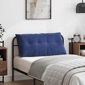 Poglavni vzglavnik Policijska modra 100 x 50 cm Žametna tkanina