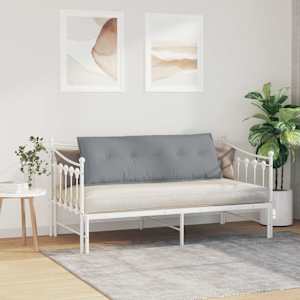 Polštář na záda Světle šedá 140 x 19 x 50 cm textil - obrázek 4