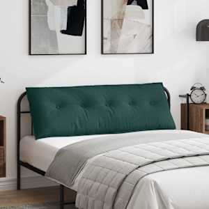 Poglavni vzglavnik Temno zelena 140 x 19 x 50 cm blago