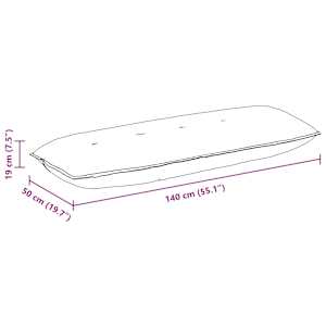 Polštář na záda Růžová 140 x 19 x 50 cm textil - obrázek 10
