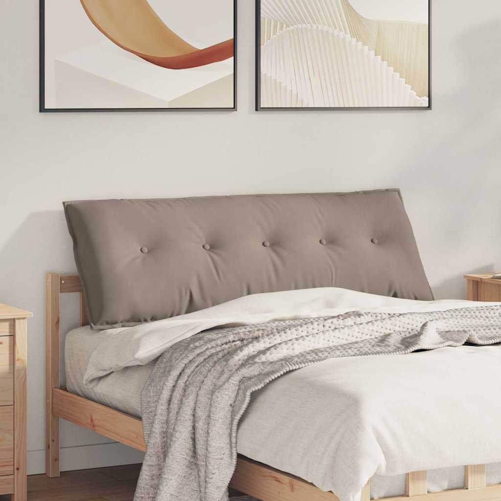 Rugkussen Taupe 140 x 50 cm Microvezel Stof image 1