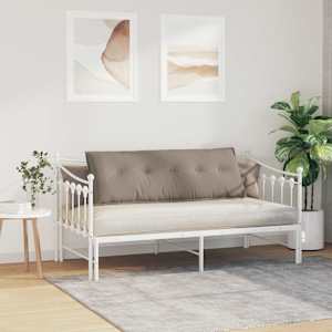 Polštář na záda Taupe 140 x 50 cm Mikrovlákno - obrázek 4