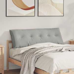 Poglavni vzglavnik Svetlo siva 140 x 50 cm Mikrofiber tkanina