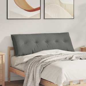 Polštář na záda Tmavě šedá 140 x 50 cm Mikrovlákno - obrázek 1