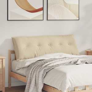 Polštář na záda Krémová 140 x 50 cm Mikrovlákno - obrázek 1