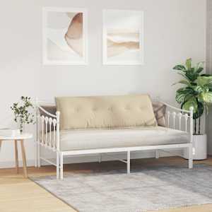 Polštář na záda Krémová 140 x 50 cm Mikrovlákno - obrázek 4
