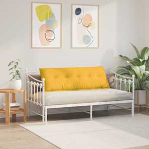 Polštář na záda Světlá žlutá 140 x 50 cm Žebrovaná látka - obrázek 4