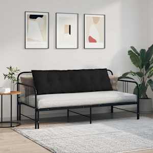 Polštář na záda Černá 160 x 19 x 50 cm textil - obrázek 4