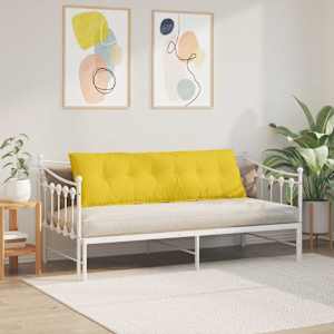 Polštář na záda Světlá žlutá 160 x 19 x 50 cm textil - obrázek 4