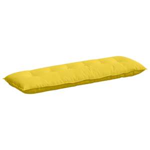 Polštář na záda Světlá žlutá 160 x 19 x 50 cm textil - obrázek 2