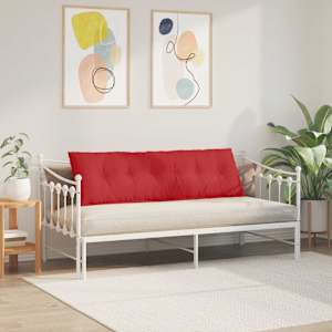 Polštář na záda Červená 160 x 19 x 50 cm textil - obrázek 4