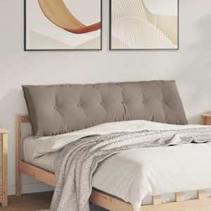 Polštář na záda Taupe 160 x 50 cm Mikrovlákno - obrázek 1