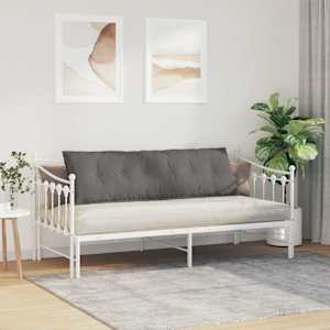 Polštář na záda Světle šedá 160 x 50 cm Žebrovaná látka - obrázek 4